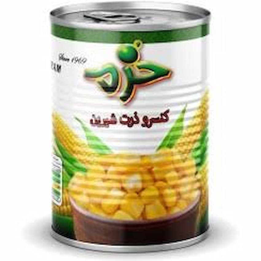 کنسرو ذرت خرم برای آشپزی سریع و مصرف خانوادگی
